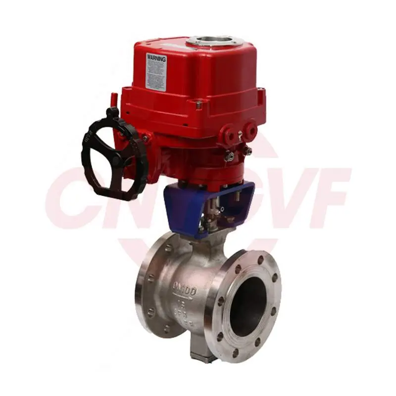 防爆V型碳钢法兰球阀